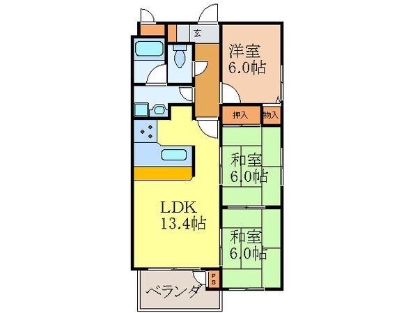 チェリービィレッヂ花屋敷の物件間取画像